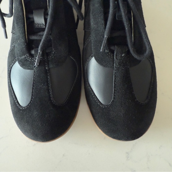 Vince Solaris Trainers in Suede/Leather retro Sneakers In black Size: 6 - Picture 3 of 5